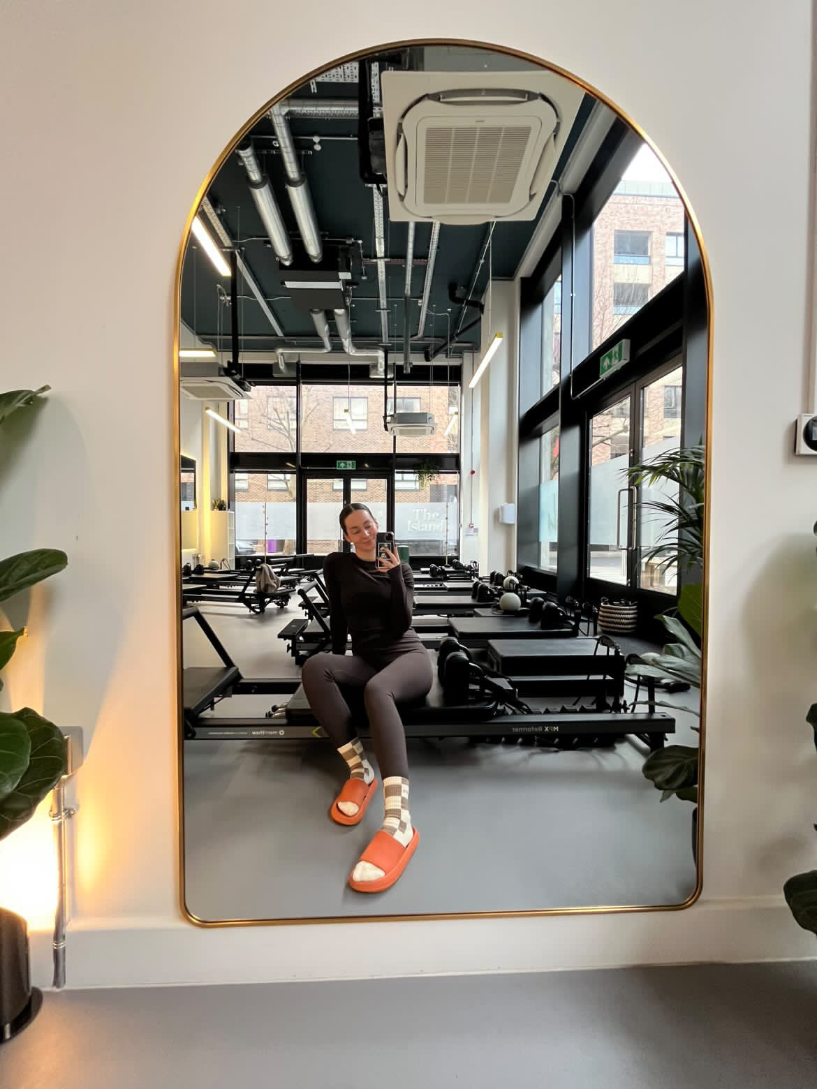 Tabby Checkered Grip Socks