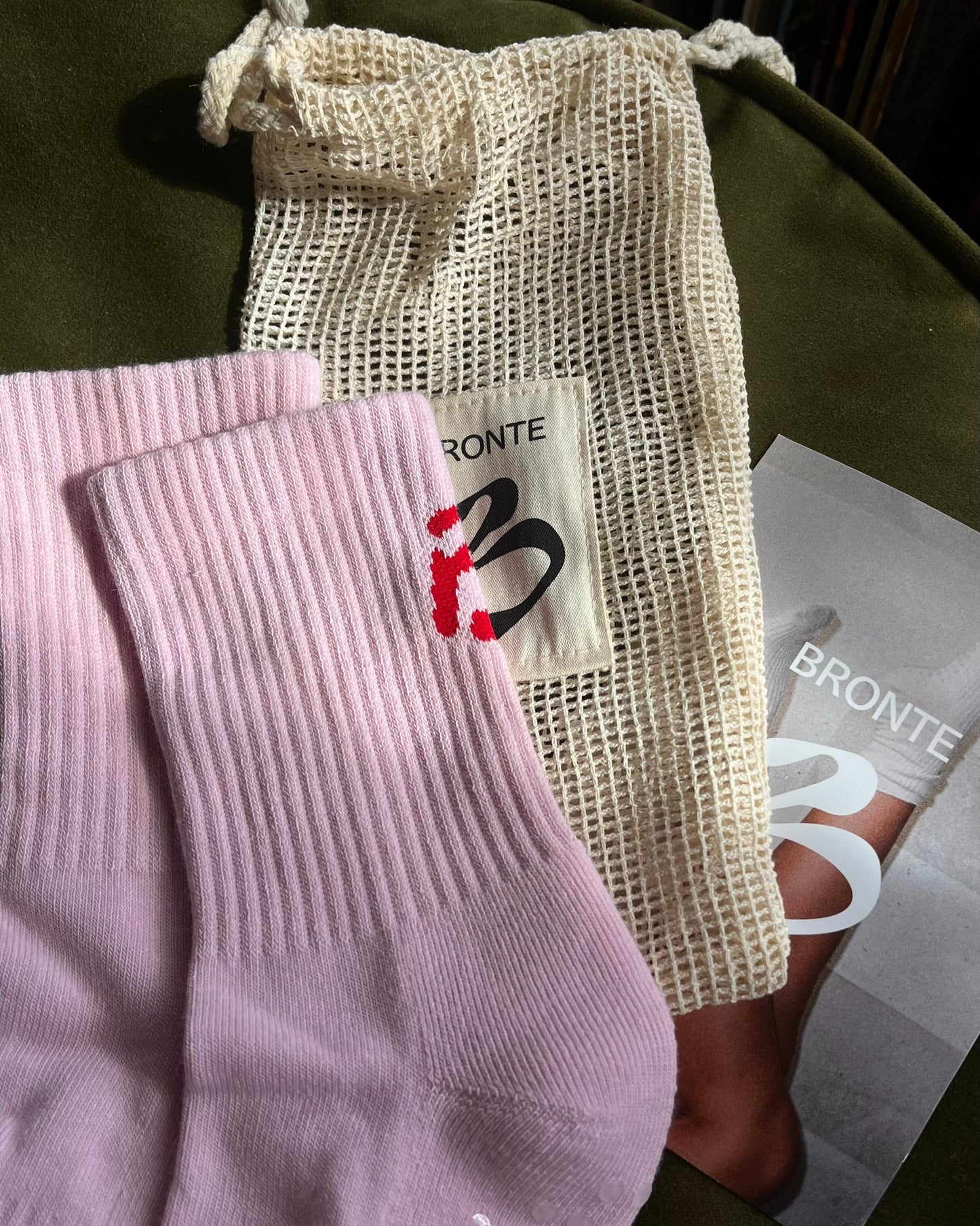 India Pink Grip Socks