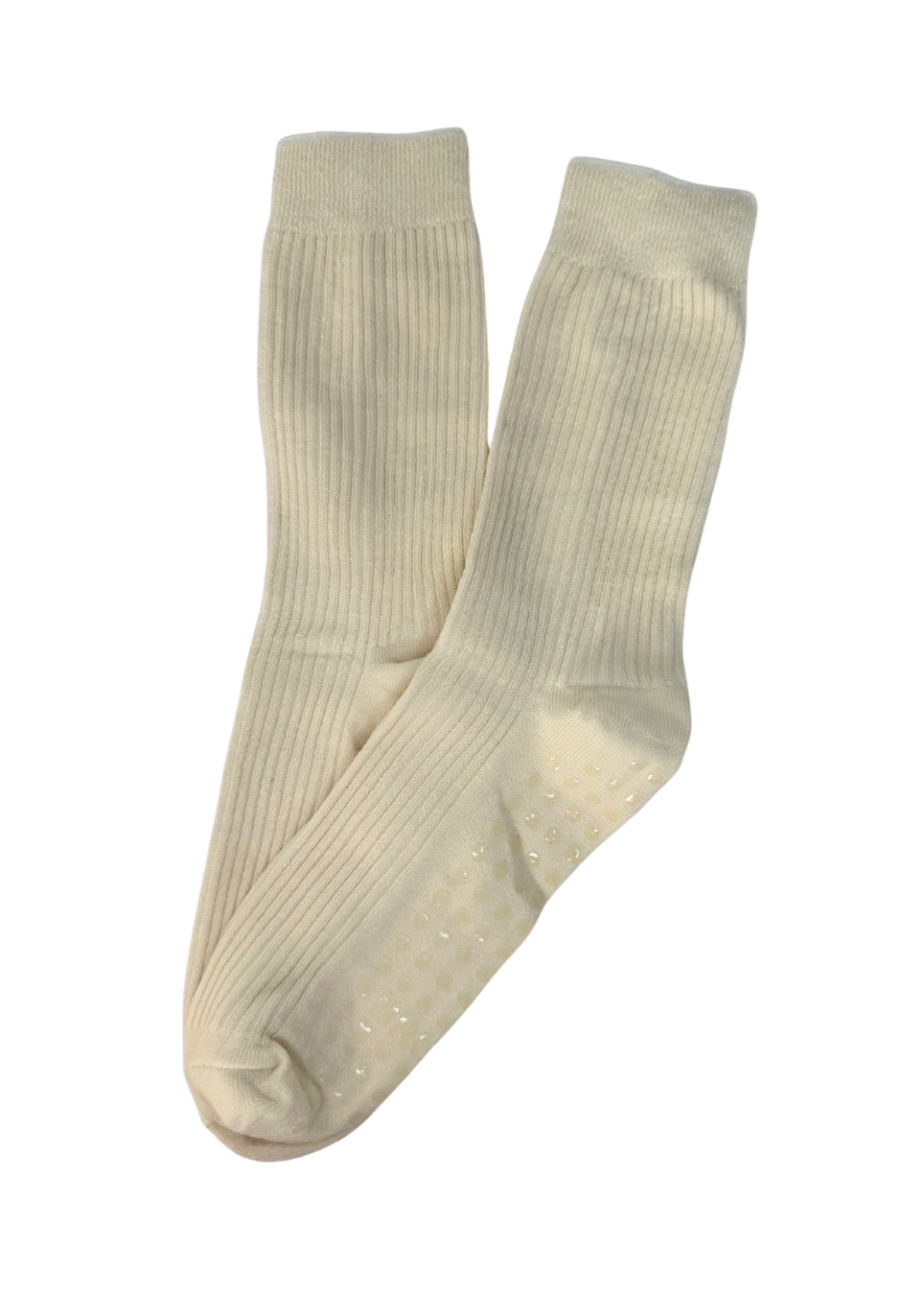 Gemma Scrunch Grip Socks In Cream